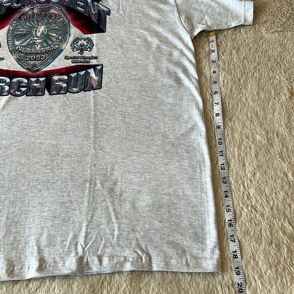 Law Enforcement torch run short sleeve shirt gray size 2XL - Picture 14 of 16